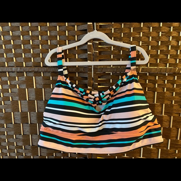 Torrid Multi Stripe Wireless Bikini Top - Picture 4 of 7